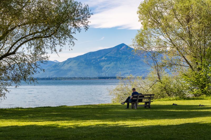 Blick auf Chiemsee